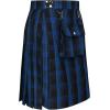 image:imageSCARLET DARKNESS Kilt for Men Scottish Tartan Kilt Celtic Traditional Kilts Black Blue Tartan M