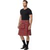 image:imageSCARLET DARKNESS Mens Kilt Tartan Scottish Traditional Highland Wedding Kilt Outfit Red Tartan XXL