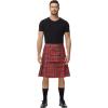 image:imageSCARLET DARKNESS Mens Kilt Tartan Scottish Traditional Highland Wedding Kilt Outfit Red Tartan XXL