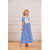 image:imageScarlet Darkness Girl Renaissance Dress Short Puff Sleeve Long Dresses Flower Girl Dress Size 714Light Blue