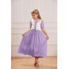 image:imageScarlet Darkness Girl Renaissance Dress Short Puff Sleeve Long Dresses Flower Girl Dress Size 714Purple