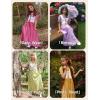 image:imageScarlet Darkness Girl Renaissance Dress Short Puff Sleeve Long Dresses Flower Girl Dress Size 714Rose Red