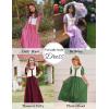 image:imageScarlet Darkness Girl Renaissance Dress Short Puff Sleeve Long Dresses Flower Girl Dress Size 714Wine