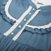 image:imageScarlet Darkness Girls Dresses Long Sleeve Casual High Neck Girl Dress Children Kids Ruffle Trim OutfitBlue