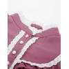 image:imageScarlet Darkness Girls Dresses Long Sleeve Casual High Neck Girl Dress Children Kids Ruffle Trim OutfitPale Pink