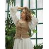 image:imageScarlet Darkness Renaissance Costume Women Corset Tops for Women Cosplay Costume Pirate BodiceBrown