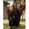 image:imageScarlet Darkness Renaissance Velvet Hooded Cape Medieval Witch Cloak Hobbit Costume for Women MenBlack