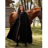 image:imageScarlet Darkness Renaissance Velvet Hooded Cape Medieval Witch Cloak Hobbit Costume for Women MenBlack