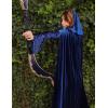 image:imageScarlet Darkness Renaissance Velvet Hooded Cape Medieval Witch Cloak Hobbit Costume for Women MenBlue