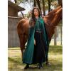 image:imageScarlet Darkness Renaissance Velvet Hooded Cape Medieval Witch Cloak Hobbit Costume for Women MenGreen