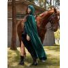 image:imageScarlet Darkness Renaissance Velvet Hooded Cape Medieval Witch Cloak Hobbit Costume for Women MenGreen