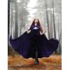 image:imageScarlet Darkness Renaissance Velvet Hooded Cape Medieval Witch Cloak Hobbit Costume for Women MenPurple