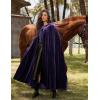 image:imageScarlet Darkness Renaissance Velvet Hooded Cape Medieval Witch Cloak Hobbit Costume for Women MenPurple