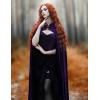 image:imageScarlet Darkness Renaissance Velvet Hooded Cape Medieval Witch Cloak Hobbit Costume for Women MenPurple