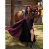 image:imageScarlet Darkness Renaissance Velvet Hooded Cape Medieval Witch Cloak Hobbit Costume for Women MenWine