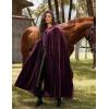 image:imageScarlet Darkness Renaissance Velvet Hooded Cape Medieval Witch Cloak Hobbit Costume for Women MenWine