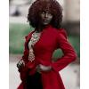 image:imageScarlet Darkness Steampunk Gothic Long Jacket Women Renaissance Costume Pirate CoatRed