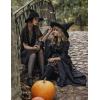 image:imageScarlet Darkness Women Renaissance Hooded Cape Medieval Cloak Hobbit Halloween CostumeBlack