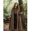 image:imageScarlet Darkness Women Renaissance Hooded Cape Medieval Cloak Hobbit Halloween CostumeBrown