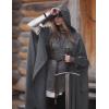 image:imageScarlet Darkness Women Renaissance Hooded Cape Medieval Cloak Hobbit Halloween CostumeCharcoal Gray