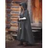 image:imageScarlet Darkness Women Renaissance Hooded Cape Medieval Cloak Hobbit Halloween CostumeCharcoal Gray