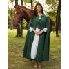 image:imageScarlet Darkness Women Renaissance Hooded Cape Medieval Cloak Hobbit Halloween CostumeJungle Green