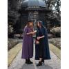 image:imageScarlet Darkness Women Renaissance Hooded Cape Medieval Cloak Hobbit Halloween CostumeMidnight Navy