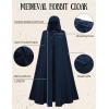 image:imageScarlet Darkness Women Renaissance Hooded Cape Medieval Cloak Hobbit Halloween CostumeMidnight Navy