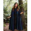 image:imageScarlet Darkness Women Renaissance Hooded Cape Medieval Cloak Hobbit Halloween CostumeMidnight Navy