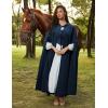 image:imageScarlet Darkness Women Renaissance Hooded Cape Medieval Cloak Hobbit Halloween CostumeMidnight Navy