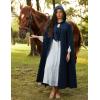 image:imageScarlet Darkness Women Renaissance Hooded Cape Medieval Cloak Hobbit Halloween CostumeMidnight Navy