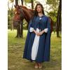 image:imageScarlet Darkness Women Renaissance Hooded Cape Medieval Cloak Hobbit Halloween CostumeNavy Blue