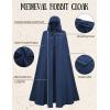 image:imageScarlet Darkness Women Renaissance Hooded Cape Medieval Cloak Hobbit Halloween CostumeNavy Blue
