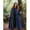 image:imageScarlet Darkness Women Renaissance Hooded Cape Medieval Cloak Hobbit Halloween CostumeNavy Blue