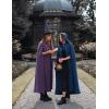 image:imageScarlet Darkness Women Renaissance Hooded Cape Medieval Cloak Hobbit Halloween CostumeNavy Blue