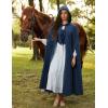 image:imageScarlet Darkness Women Renaissance Hooded Cape Medieval Cloak Hobbit Halloween CostumeNavy Blue
