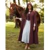 image:imageScarlet Darkness Women Renaissance Hooded Cape Medieval Cloak Hobbit Halloween CostumeWine