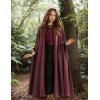 image:imageScarlet Darkness Women Renaissance Hooded Cape Medieval Cloak Hobbit Halloween CostumeWine