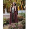 image:imageScarlet Darkness Women Renaissance Hooded Cape Medieval Cloak Hobbit Halloween CostumeWine