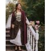 image:imageScarlet Darkness Women Renaissance Hooded Cape Medieval Cloak Hobbit Halloween CostumeWine