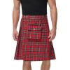 image:imageSCARLET DARKNESS Mens Kilt Tartan Scottish Traditional Highland Wedding Kilt Outfit Red Tartan XXL