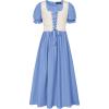 image:imageScarlet Darkness Girl Renaissance Dress Short Puff Sleeve Long Dresses Flower Girl Dress Size 714Light Blue