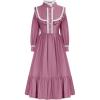 image:imageScarlet Darkness Girls Dresses Long Sleeve Casual High Neck Girl Dress Children Kids Ruffle Trim OutfitPale Pink