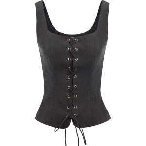 image:imageScarlet Darkness Renaissance Costume Women Corset Tops for Women Cosplay Costume Pirate BodiceBlack