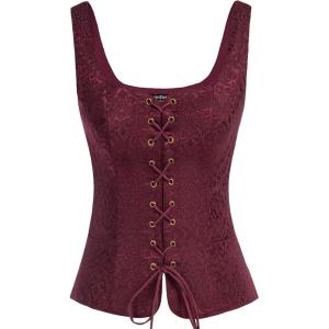 image:imageScarlet Darkness Renaissance Costume Women Corset Tops for Women Cosplay Costume Pirate BodiceWine