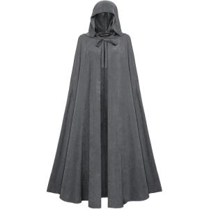 image:imageScarlet Darkness Women Renaissance Hooded Cape Medieval Cloak Hobbit Halloween CostumeCharcoal Gray