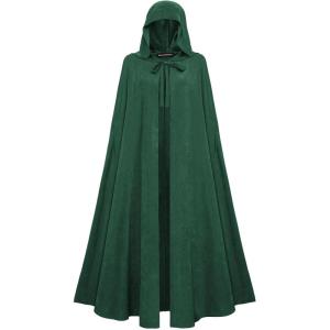 image:imageScarlet Darkness Women Renaissance Hooded Cape Medieval Cloak Hobbit Halloween CostumeJungle Green