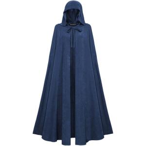 image:imageScarlet Darkness Women Renaissance Hooded Cape Medieval Cloak Hobbit Halloween CostumeNavy Blue