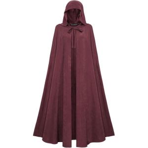 image:imageScarlet Darkness Women Renaissance Hooded Cape Medieval Cloak Hobbit Halloween CostumeWine