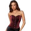image:imageBustier Corset Tops for Women Steampunk Strapless Renaissance Corsets Wine Size 14